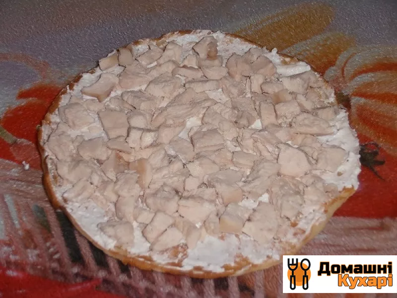 Млинцевий пиріг з куркою, грибами і сиром - фото крок 12