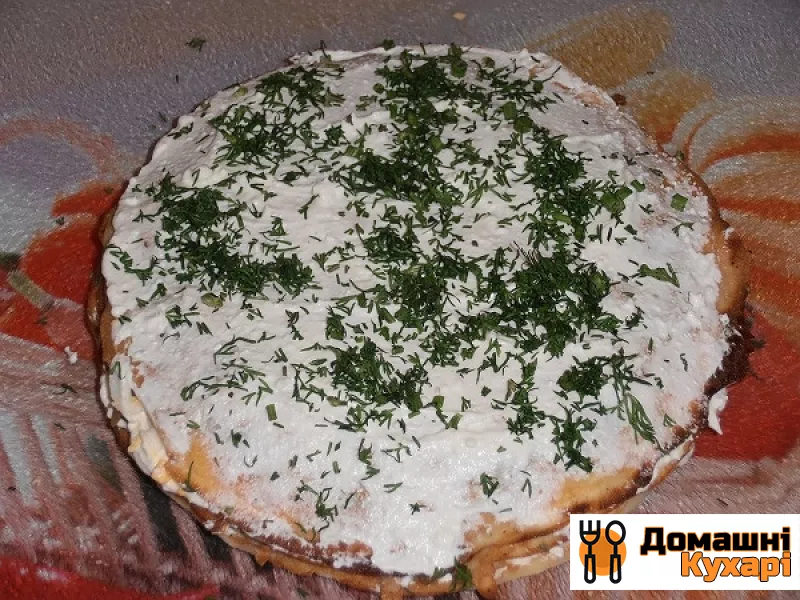 Млинцевий пиріг з куркою, грибами і сиром - фото крок 15