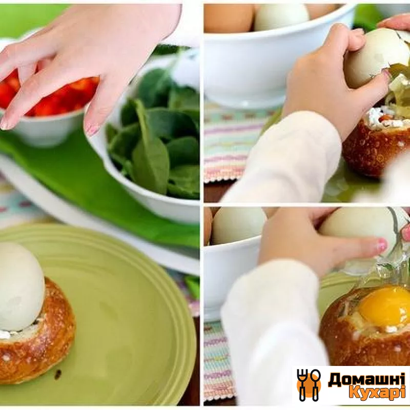 Булочки на сніданок з яйцем і начинкою - фото крок 3