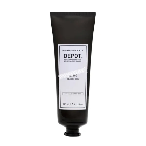 Depot 307 Чорний камуфляжний гель для сивого волосся, 125мл