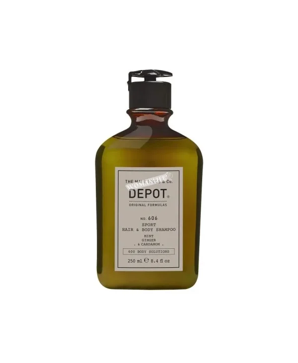 Depot Sport 606 Шампунь освіжаючий для волосся і тіла, 250мл