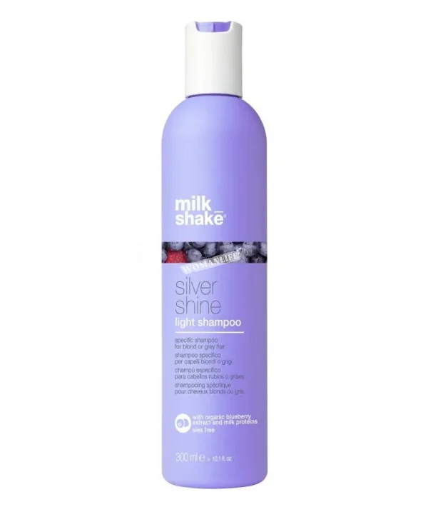milk_shake silver shine light Спеціальний шампунь для світлого або сивого волосся, 300мл