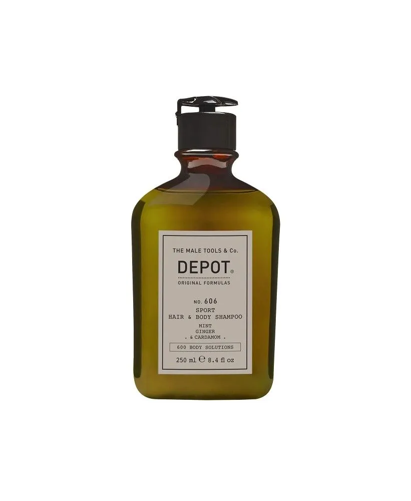Depot Sport 606 Шампунь освіжаючий для волосся і тіла, 250мл