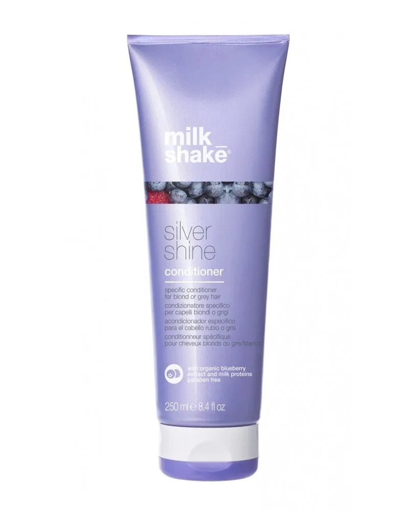 milk_shake silver shine conditioner Спеціальний кондиціонер для освітленого або сивого волосся, 250мл