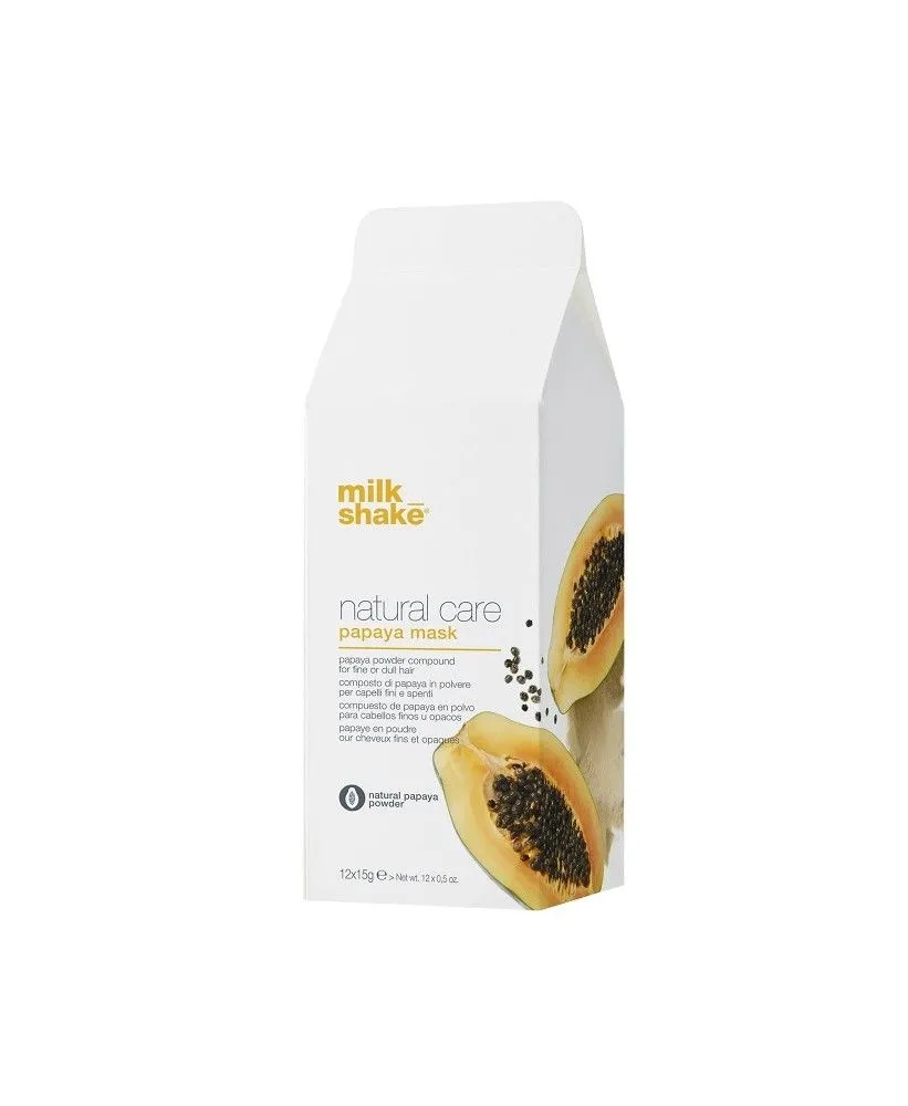 milk_shake natural care papaya mask Папаєвий порошок для тонкого або тьмяного волосся, 15г*№12