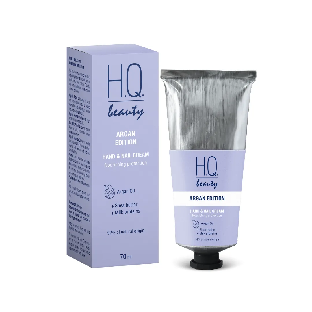 H.Q.Beauty АРГАН ЕДІШН Крем для живлення та захисту шкіри рук та нігтів, 70мл