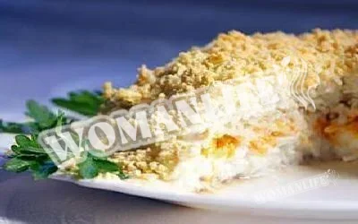 Салат Мімоза з консервованим лососем