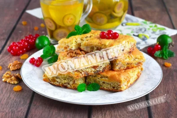 Печиво Мазурка з волоськими горіхами та родзинками
