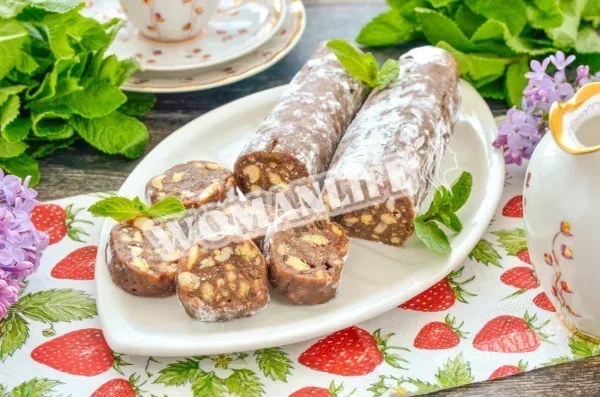 Кондитерська ковбаска з печива