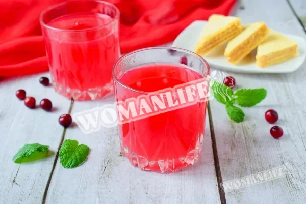 Журавлинний кисіль з крохмалем