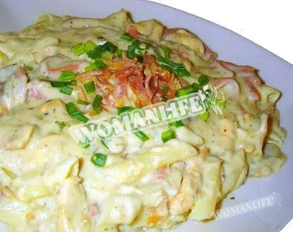 Салат з курки з білими грибами