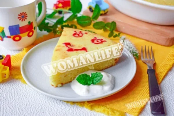 Дитяча сирна запіканка з манкою