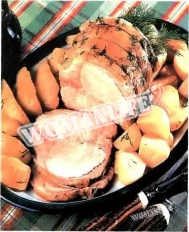 Печеня зі свинини з грушами