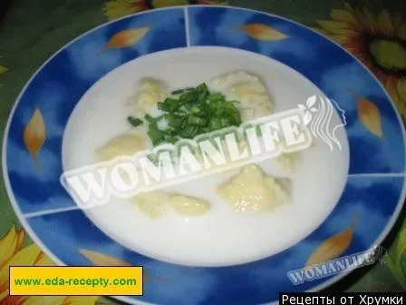 Молочний суп з картопляними галушками