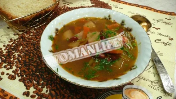 Розсольник з квасолею