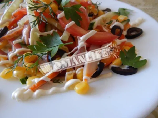 Салат Парісель з копченою куркою