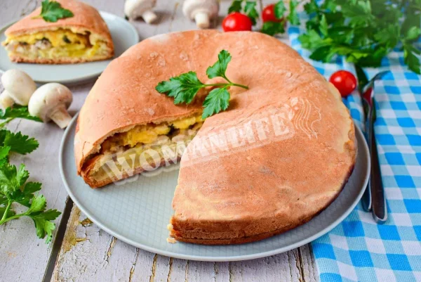 Піца сільська з куркою, закрита