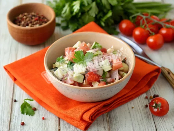 Салат Малібу з копченою куркою