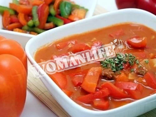 Лечо з цибулею, помідорами і болгарським перцем на зиму