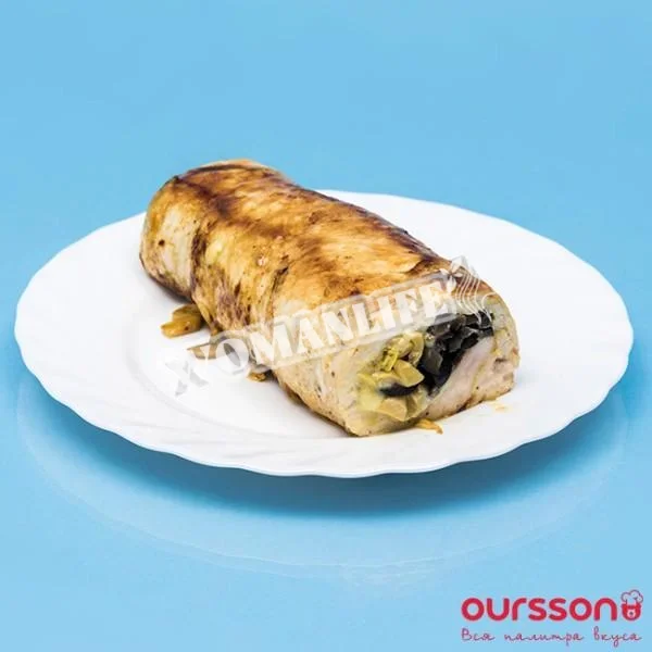 Курячий рулет з грибами та оливками