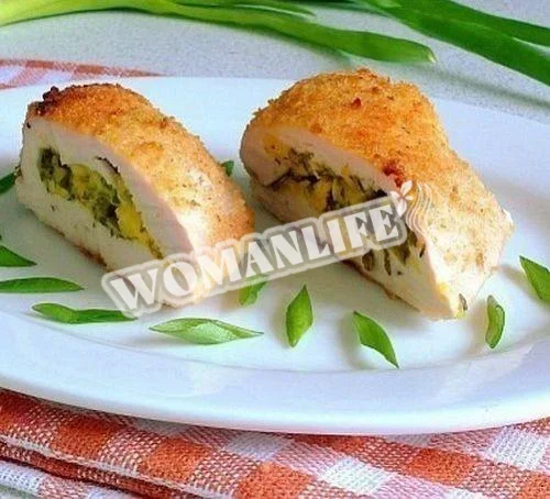 Куряче філе з сиром і зеленню