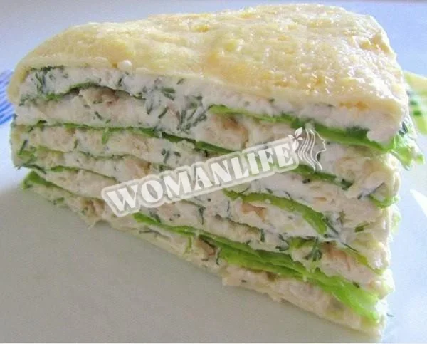 Білковий пиріг з курячою грудкою для в'ялення