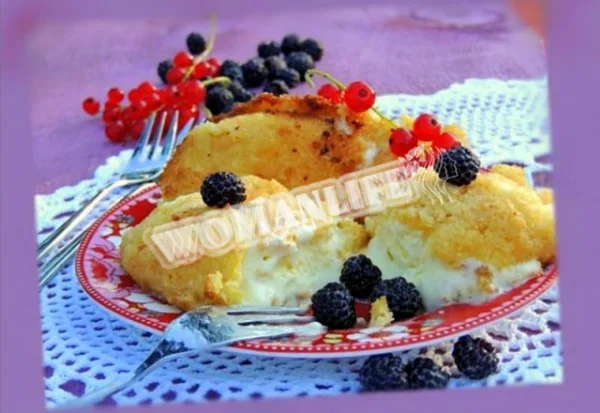 Десерт гаряче морозиво