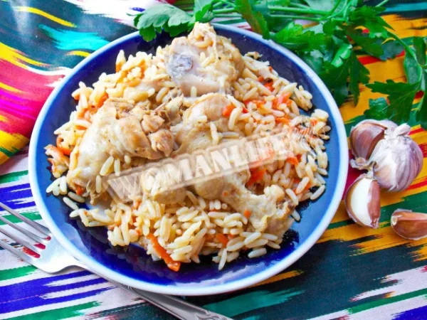 Плов в качиному горщику з куркою