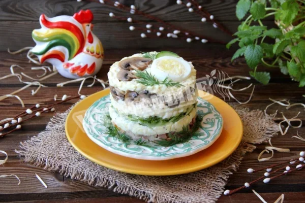 Салат Ряба з куркою