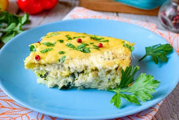 Запіканка з кабачків з куркою в духовці з сиром