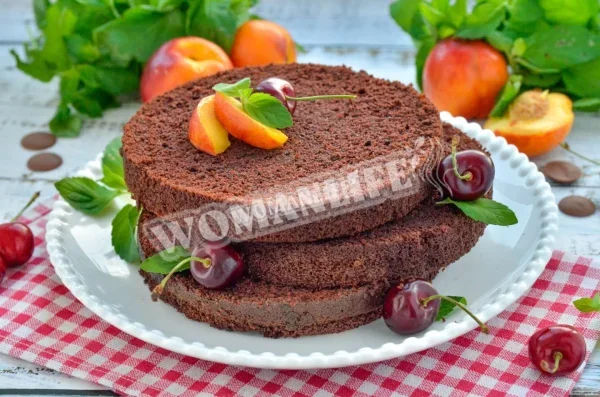 Шоколадний шифоновий торт