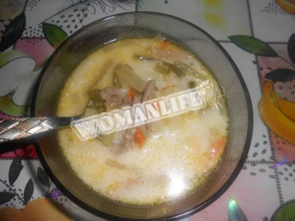 Розсольник з рисом і язиком