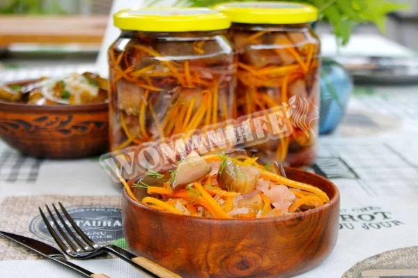 Баклажани з морквою на зиму
