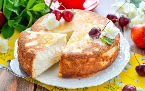 Сирна запіканка з рисовим борошном в духовці