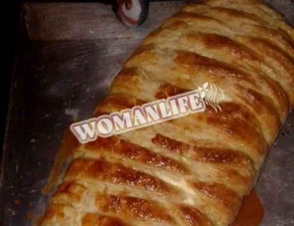 Хліб плетений з сирною начинкою