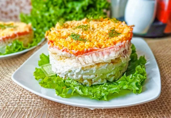 Салат Мімоза з куркою