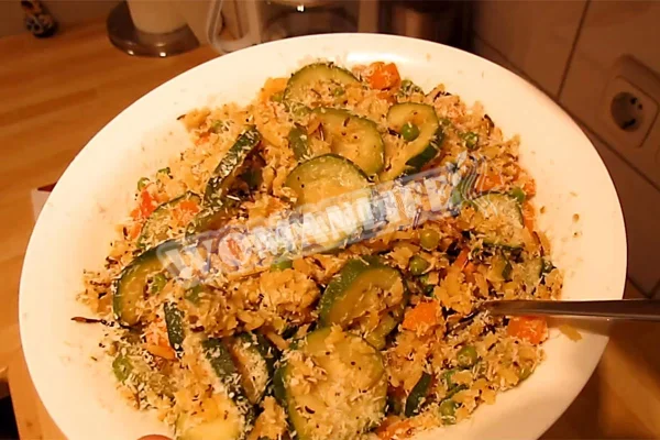 Дикий рис з овочами