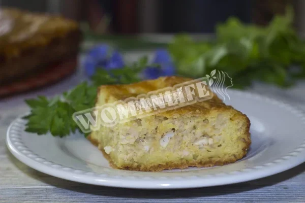 Пиріг з рисом і фаршем