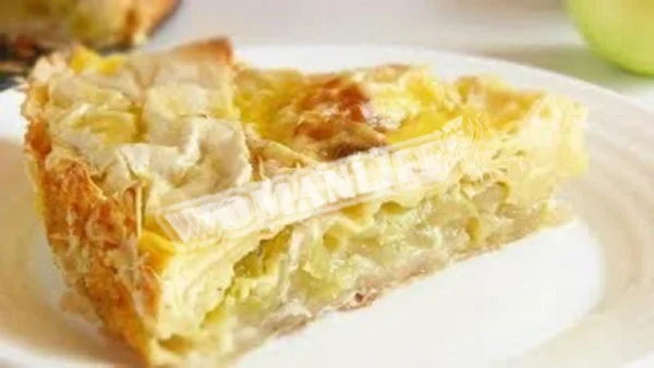 Швидкий пиріг з лавашем з яблуками до чаю