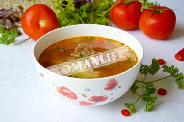 Класичний суп Харчо з рисом