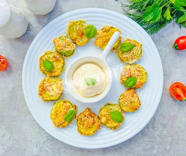 Кабачки в клярі з яйцем в духовці