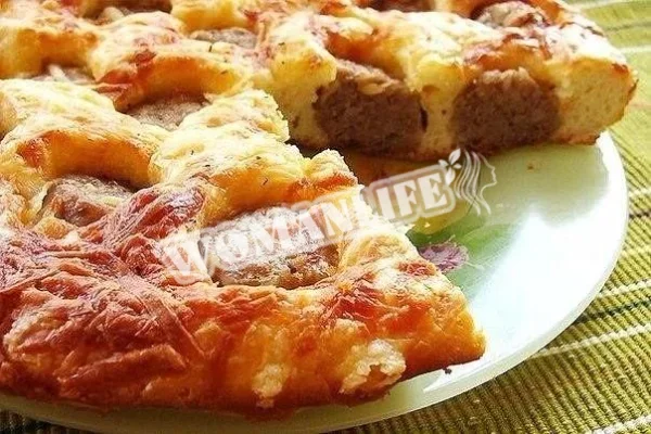 Пиріг з фрикадельками в духовці