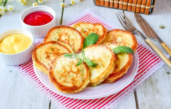 Млинці з сиром на сковороді