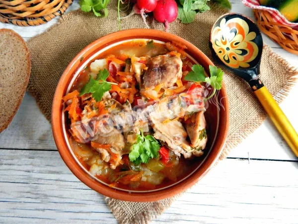 Чахохбілі з курки в мультиварці