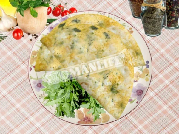 Паровий омлет із зеленню