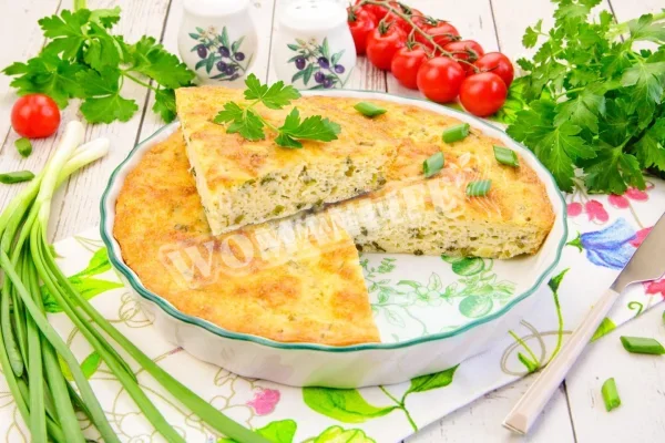 Заливний пиріг з цибулею