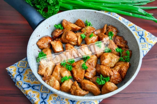 Індичка смажена на сковороді шматочками