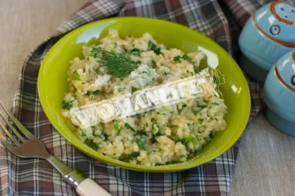 Шпинат з рисом