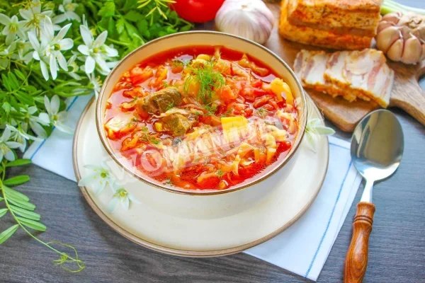 Класичний борщ з буряком