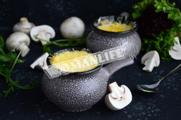 Класичний жульєн з грибами в духовці